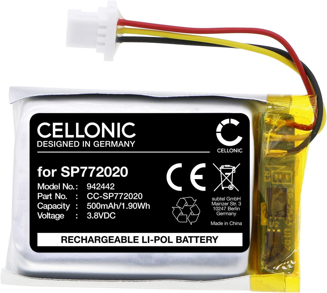 CELLONIC, Akku für Headset kompatibel mit Sony WF-1000XM5 (500mAh, 3.8V) Ersatzakku SP772020