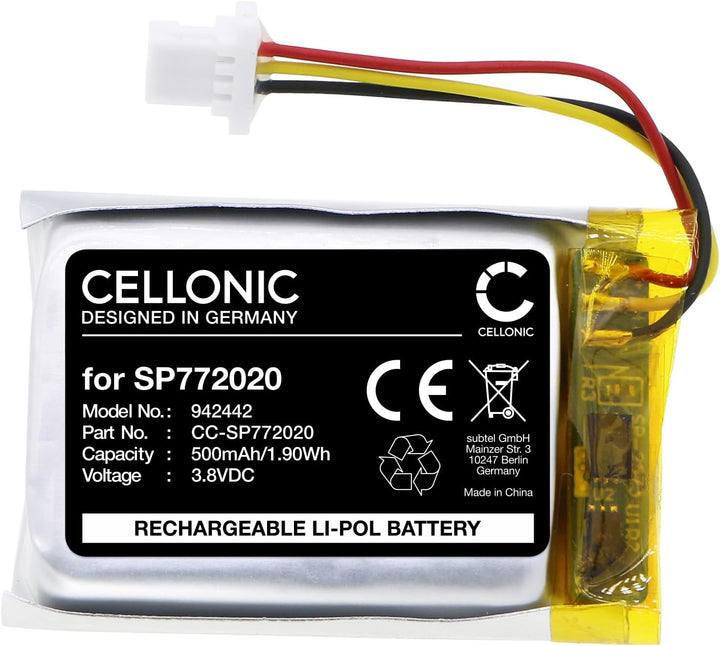 CELLONIC, Akku für Headset kompatibel mit Sony WF-1000XM5 (500mAh, 3.8V) Ersatzakku SP772020