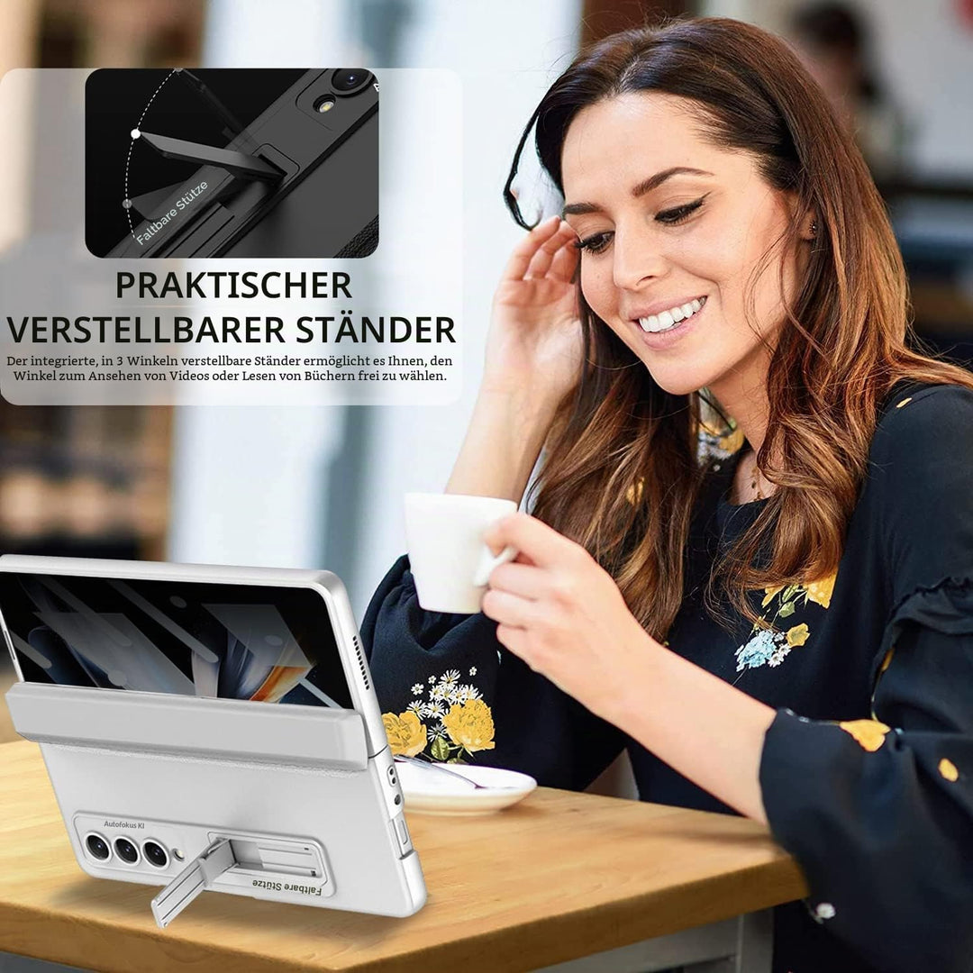 Miimall Kompatibel mit Samsung Galaxy Z Fold 4 Hülle mit Displayschutz Anti-Peeping+Magnetischer Sch