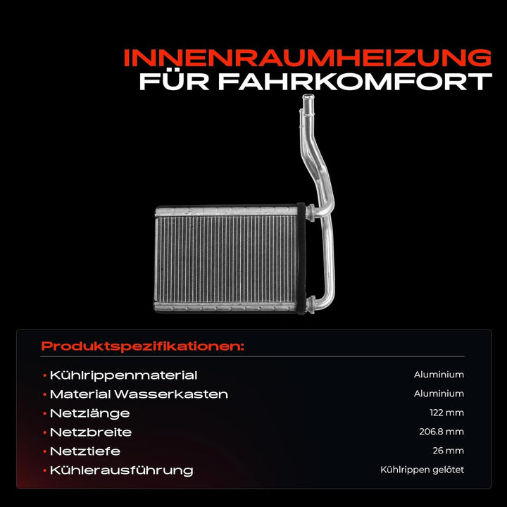 Frankberg Wärmetauscher Innenraumheizung Kompatibel mit Sedici 2006-2014 Swift III 2005-Heute Swift