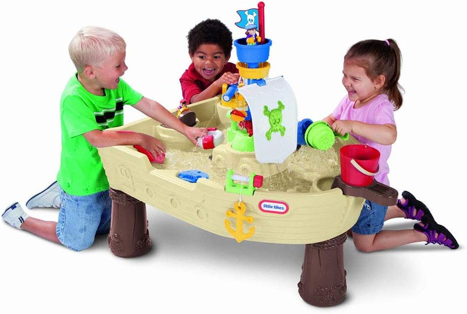Little Tikes Anchors Away Piratenschiff - Wasserspielset für Kinder - Sicher und tragbar - Fördert k