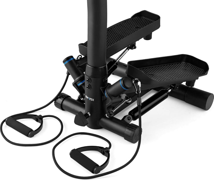 Gymtek XST900 Stepper, Drehstepper mit Haltegriffen & Expanderbänder - Twist Mini Stepper mit LCD, S