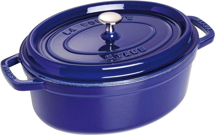 STAUB Gusseisen Bräter/Cocotte, Oval 29 cm, 4,25 L, Aromaregen Funktion, Für alle Herdarten geeignet