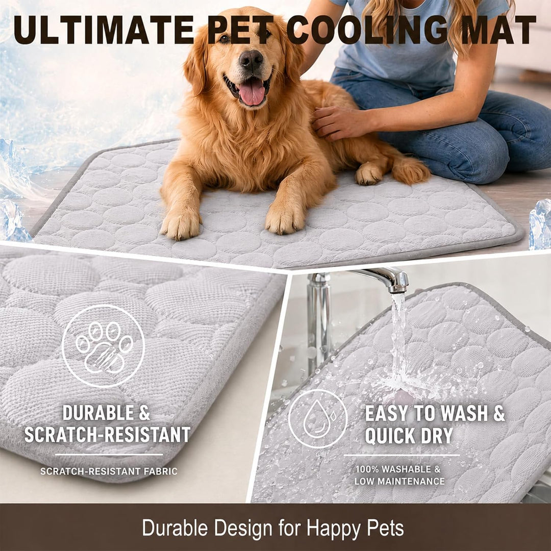 Yuragim Kühlmatte für Hunde Gross, Selbstkühlende Hundematte Sommer 100x70 cm, Kühldecke für Hunde u