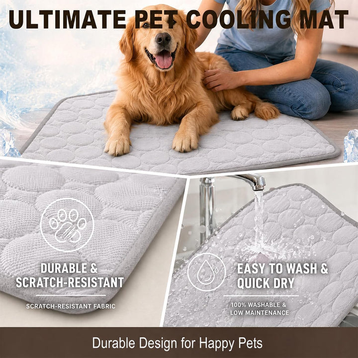 Yuragim Kühlmatte für Hunde Gross, Selbstkühlende Hundematte Sommer 100x70 cm, Kühldecke für Hunde u