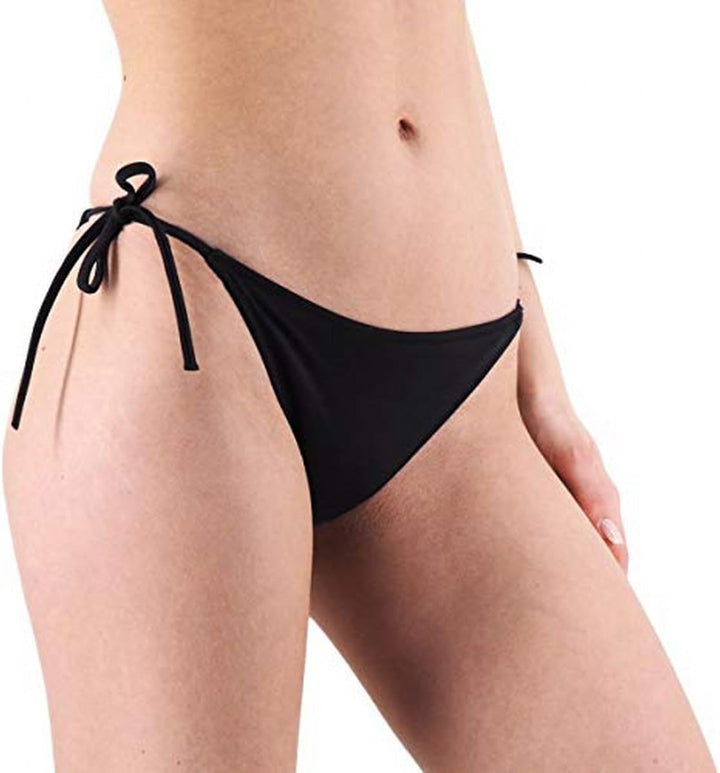 Calvin Klein Damen String Side Tie Cheeky Bikini String-Seitenschnürung L Schwarz (Pvh Black), L Sch