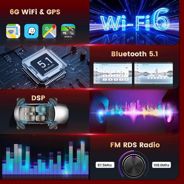 【Qualcomm】 8 Kern 4+64 GB Android 15 Autoradio für Peugeot 207 2005-2015 Wireless Carplay Android Au