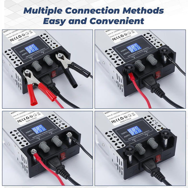 BOSYTRO Regelbares Netzteil 0-24V 0-25A 600W Schaltnetzteil Trafo 230v auf 24v Netzteil Transformato