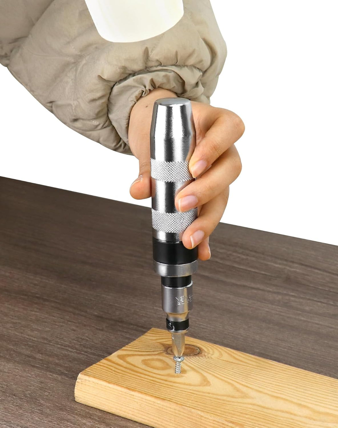 QWORK® 14-tlg Wende-Schlagschrauber-Satz, 1/2" Handschlagschrauber mit Schraubadapter un 12 Bits zum