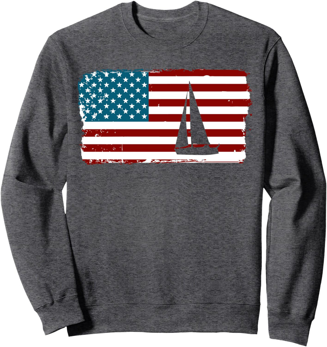 Segelshirt mit amerikanischer Flagge, süsses Bootskleidung, T-Shirt Sweatshirt