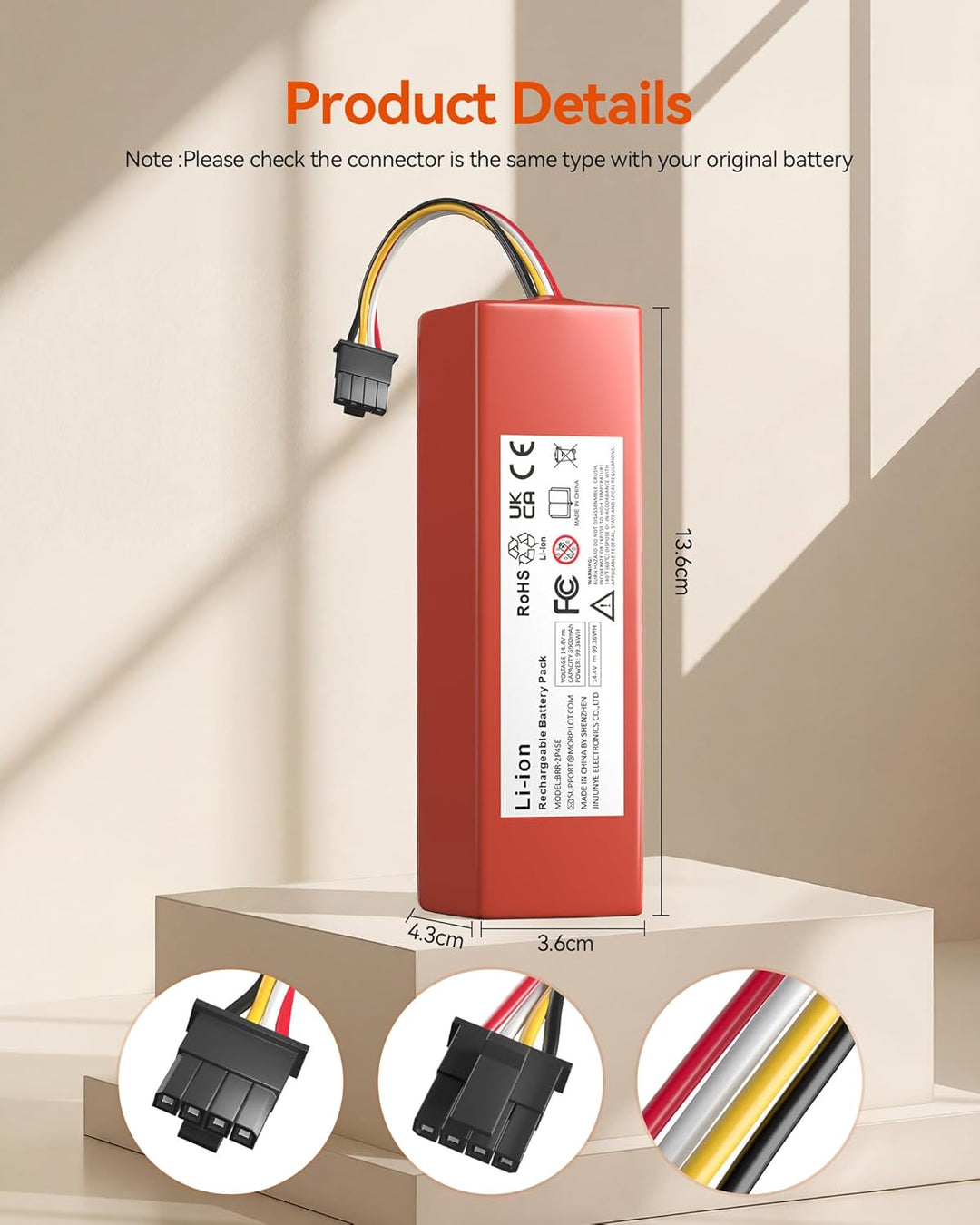 6900mAh Ersatzakku Xiaomi Mi S5/S6/S7/Q7 Max MaxV Ultra Pure, Xiaomi Roborock S50/S55, 1st und 2nd G