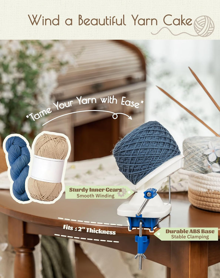Adhafera Wollwickler, Einfach zu Installierender Garnwickler, Ein Guter Helfer Für Garnsammler, woll