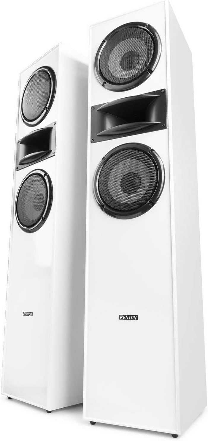 Fenton SHF700W - HiFi Lautsprecher Stereo Set für Ihre Heimkino HiFi Anlage, 400 Watt Standlautsprec