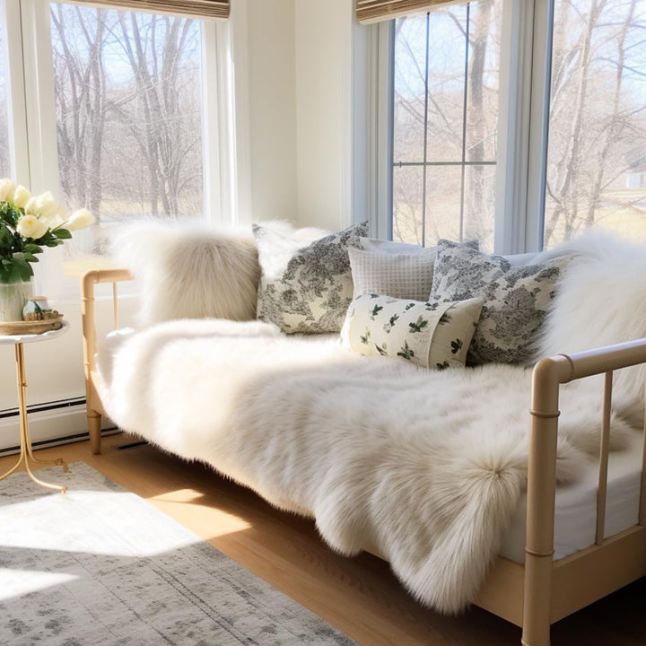 Hollert German Leather Fashion Schaffell Champagner Merino Naturfell Premium Fell kuschelig weich Gr