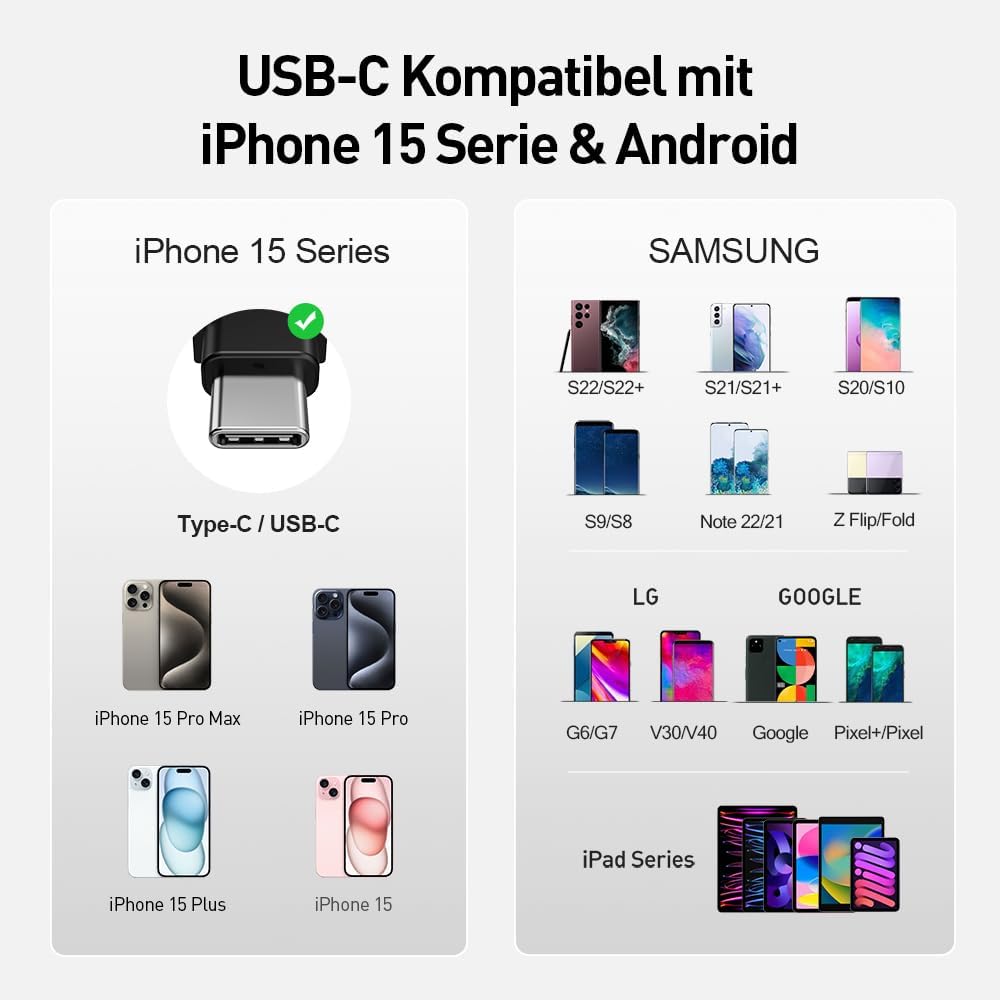iWALK Powerbank 4800mAh[USB-C Version]， 20W Schnellladung Tragbares Ladegerät, Petit Externer Akku K