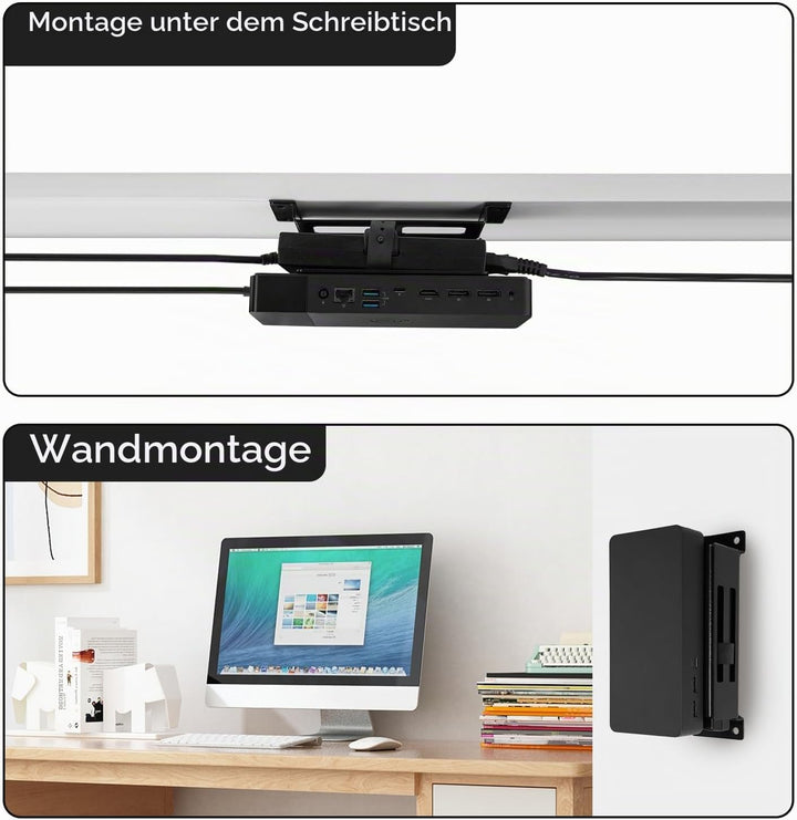 shinar Untertischhalterung Wandhalterung ständer aus Metall Kompatibel mit Dell Dockingstationen (UD
