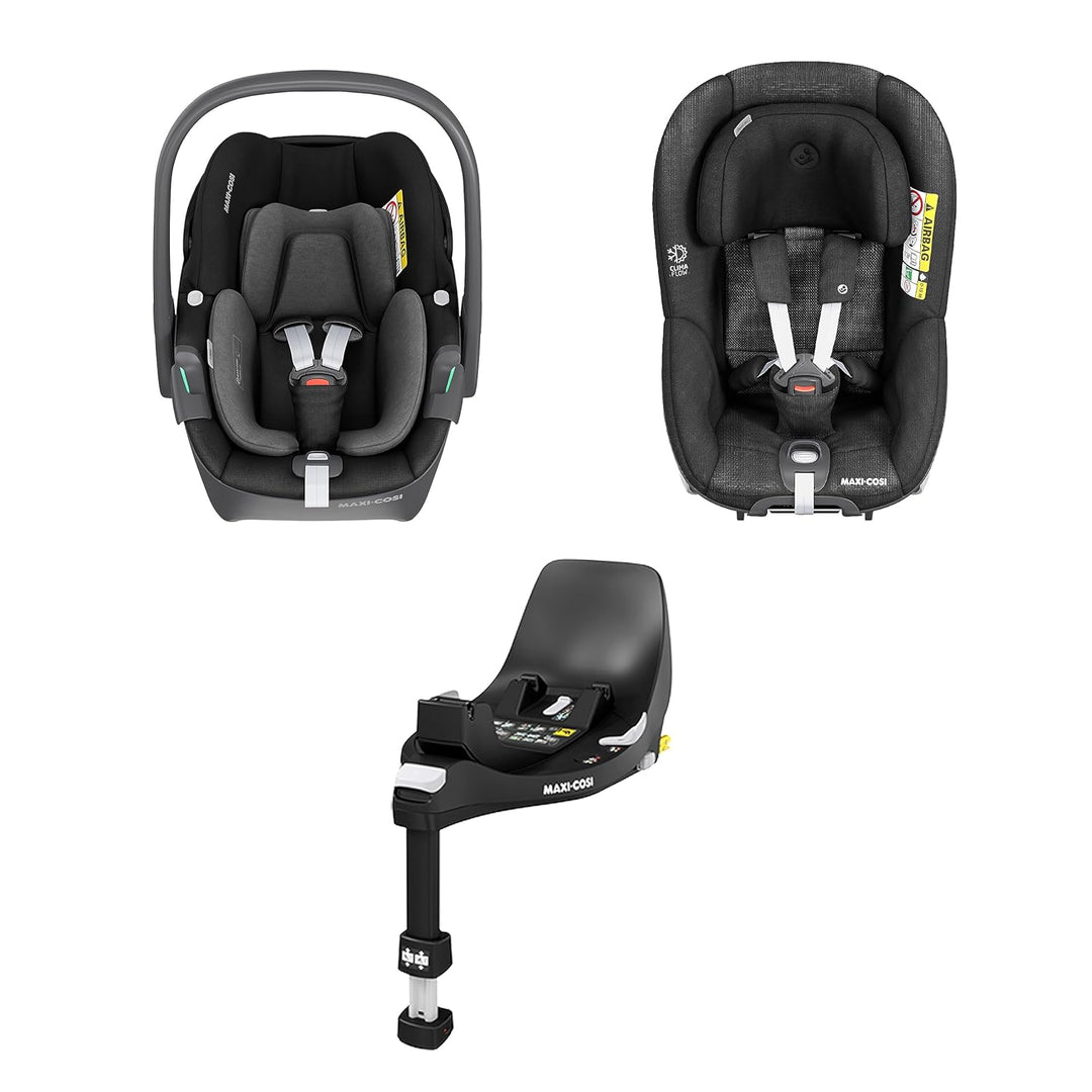 Maxi-Cosi FamilyFix 360 i-Size Basis, Pebble 360 i-Size Babyschale, Pearl 360 i-Size Kleinkindautosi