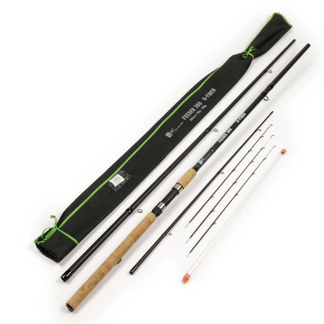 Zite Fishing Feederrute 3,60m – Steckrute Feeder-Angeln 50-150g - Friedfisch Angelrute mit Wechselsp