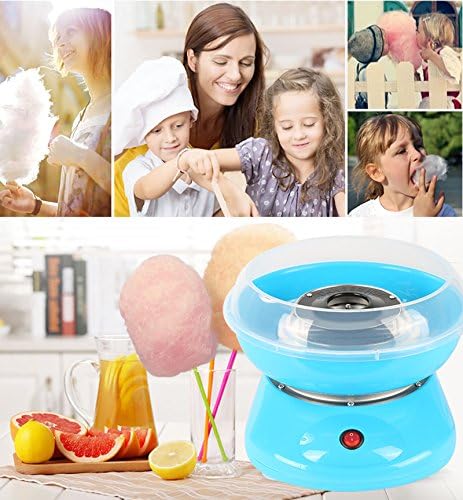 Zuckerwattemaschine für Zuhause mit Zuckerwatte-Stäbchen und Mess-Löffel, Zuckerwatte Zucker Set für