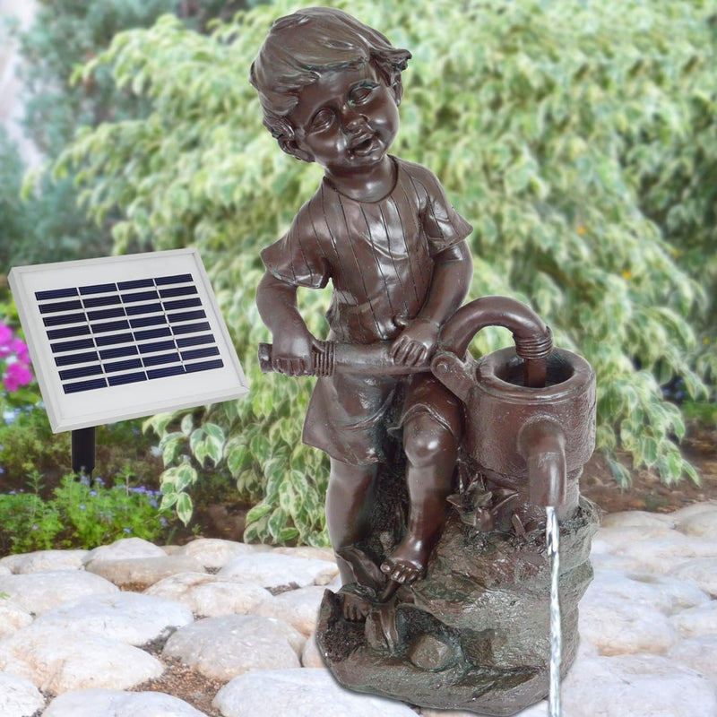 AMUR Garten BRUNNEN SOLAR TEICHPUMPE SOLAR SPRINGBRUNNEN GARTENBRUNNEN SOLAR WASSERSPIEL Lausebub Se