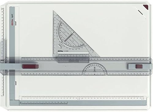 rOtring Rapid A3 Zeichenplatte | Professioneller Zeichenbrett mit Lineal und Zeichendreieck Rapid Ze