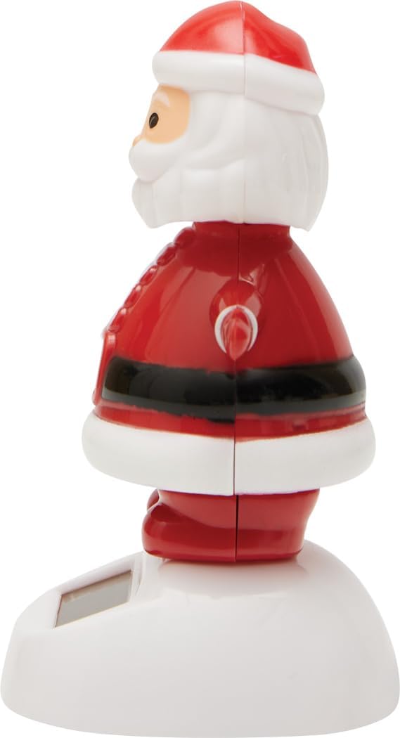 3ER SET WEIHNACHTLICHE SOLAR-WACKELFIGUREN – Weihnachtsmann, Christkind & Schneemann | Dekorative Fi