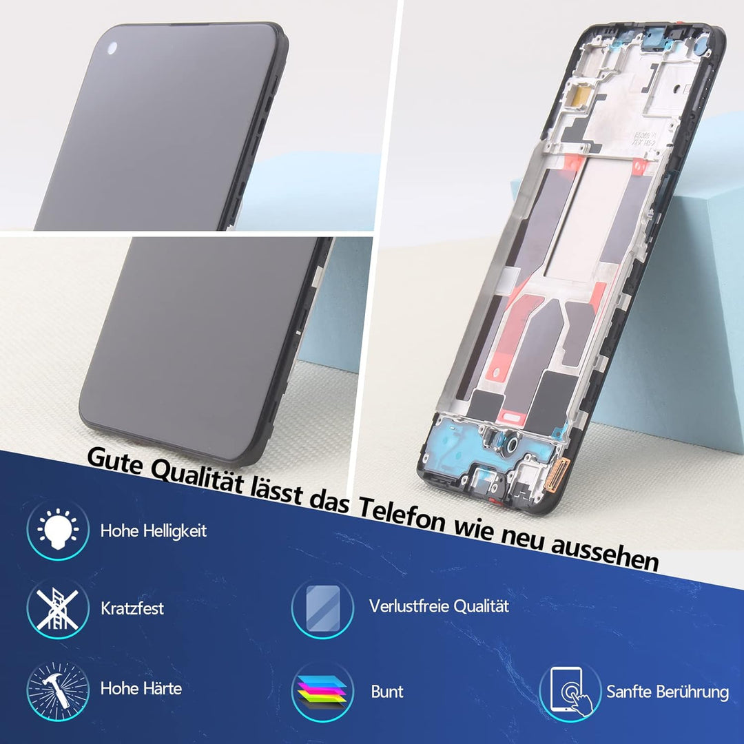 RongZy für Oppo Find X3 Lite LCD Bildschirmersatz für CPH2145 Touchscreen Digitalisierer Display mit