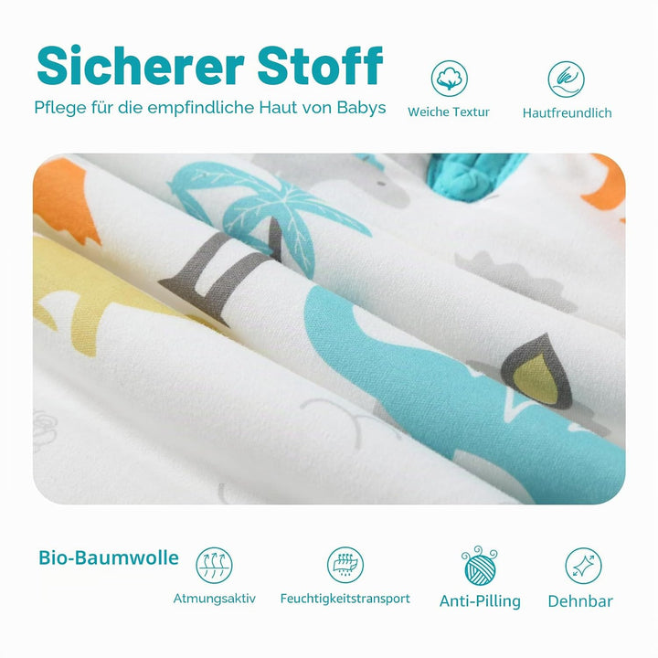 Schlafsack Baby 3.5 Tog Baby Winter Schlafsack Kinder Schlafsaecke aus Bio Baumwolle Verschiedene Gr