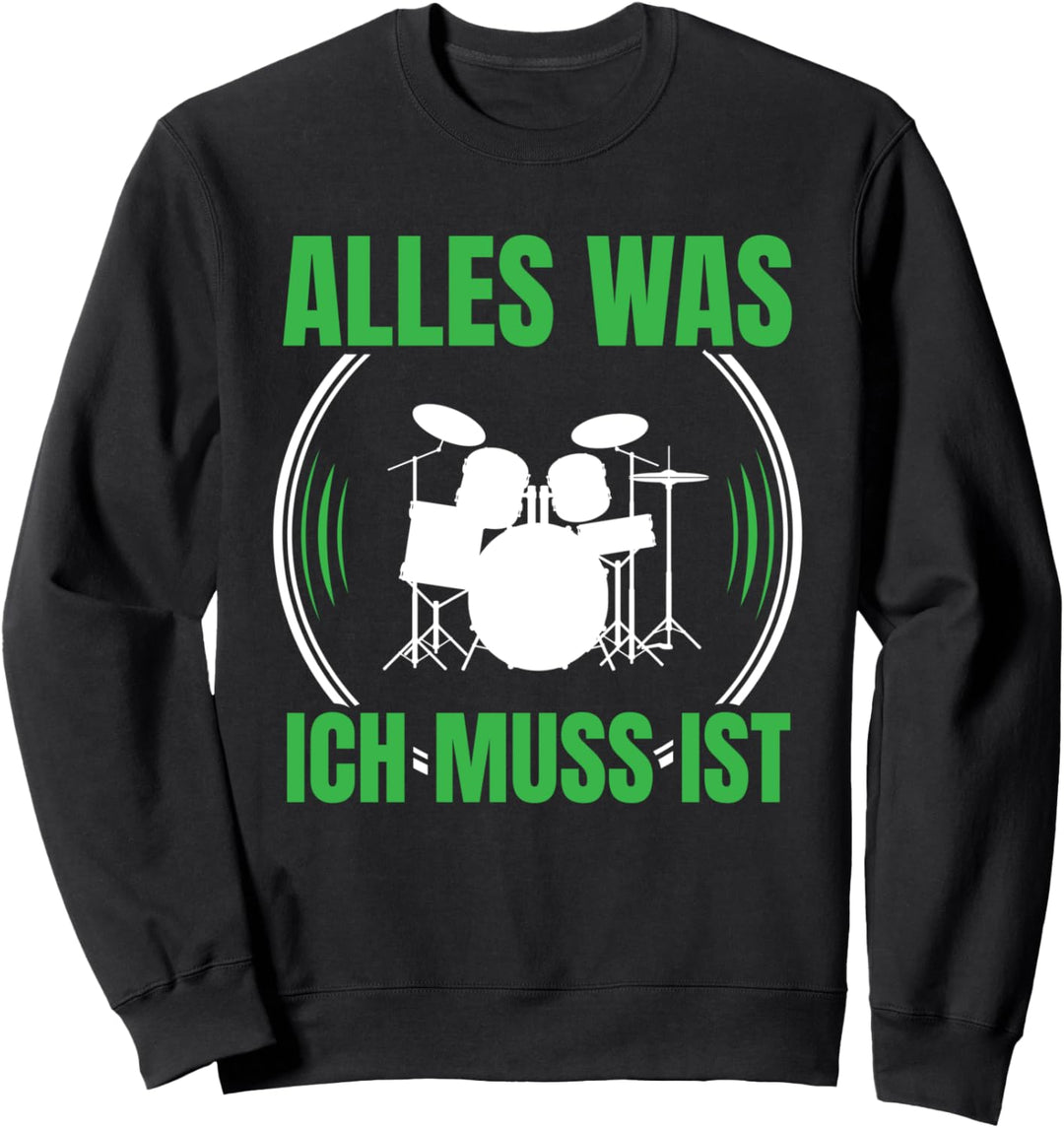 Drummer, Schlagzeug und Schlagzeuger Motiv Sweatshirt