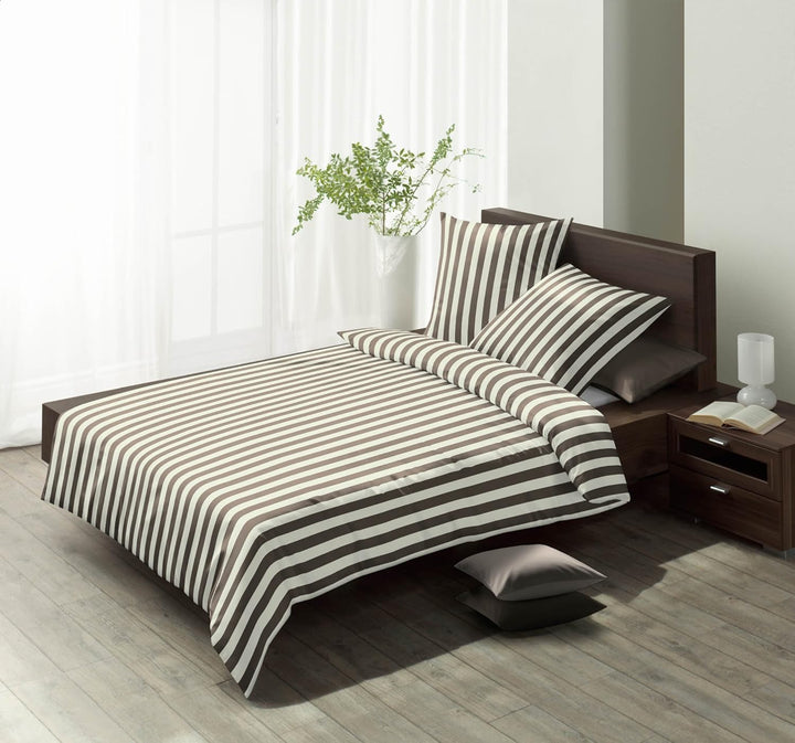 Fleuresse Riva Feingewebe-Bettwäsche, taupe, 135 x 200 cm 135 x 200 cm Taupe, 135 x 200 cm Taupe