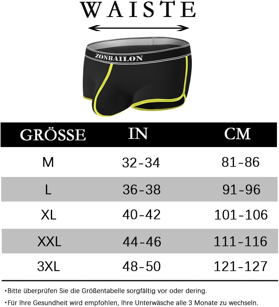 YAHWULAI HerrenBoxershorts Sexy Atmungsaktiv und Hautfreundlich Bequem M 3schwarz, M 3schwarz