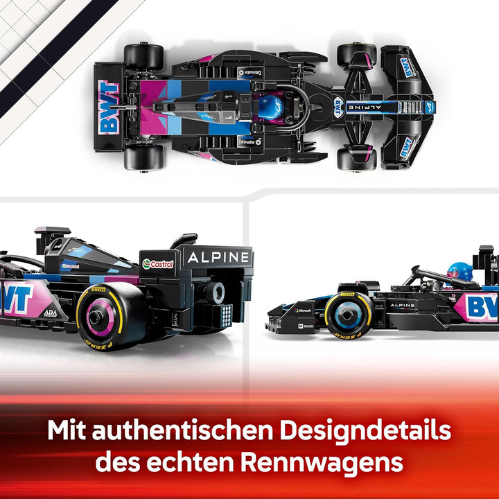 LEGO Speed Champions BWT Alpine F1 Team A524 Rennauto - Spielzeug mit Formel 1 Minifigur zum Sammeln