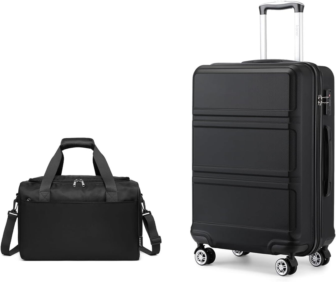 KONO Gepäcksets 2 Teilig Kofferset Leicht Hartschale 55cm Kleiner Koffer mit Rollen Handgepäck Set m