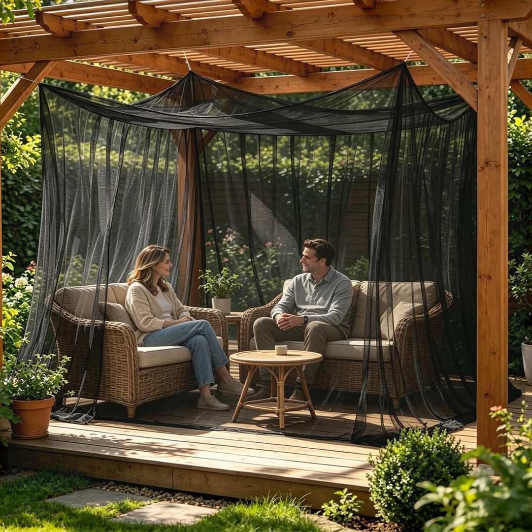 XXL Moskitonetz Outdoor Reise, 300x300x250cm Outdoor Mückenschutznetz, für den Aussenbereich Terrass