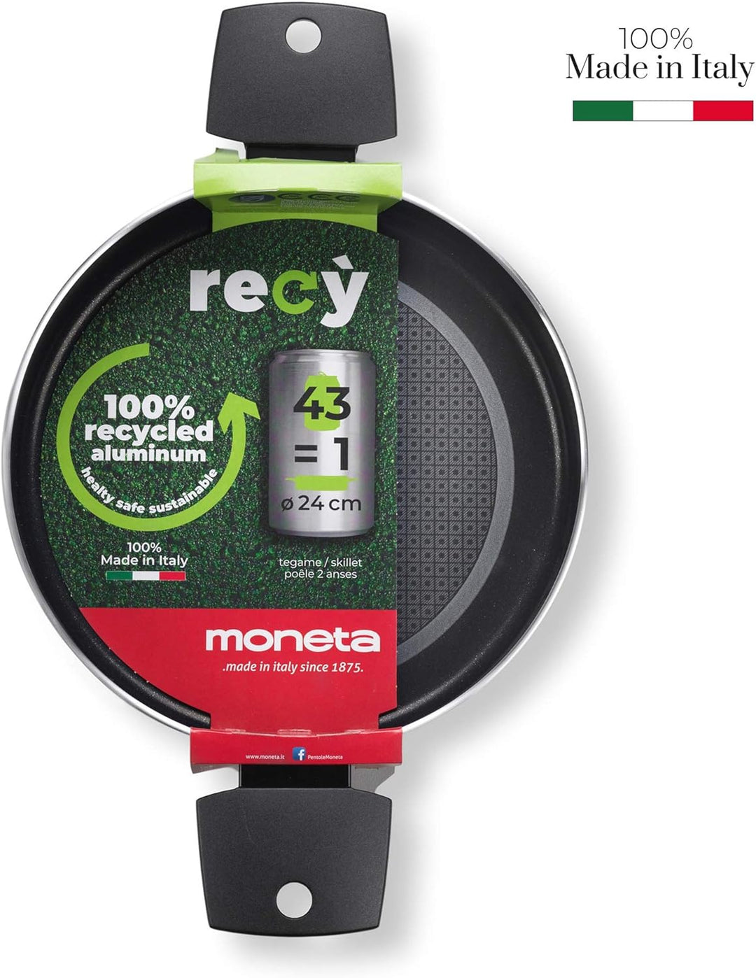 Moneta Recy tegame Dosenrecycelt 2.1 Liter, Aluminium 24, 24