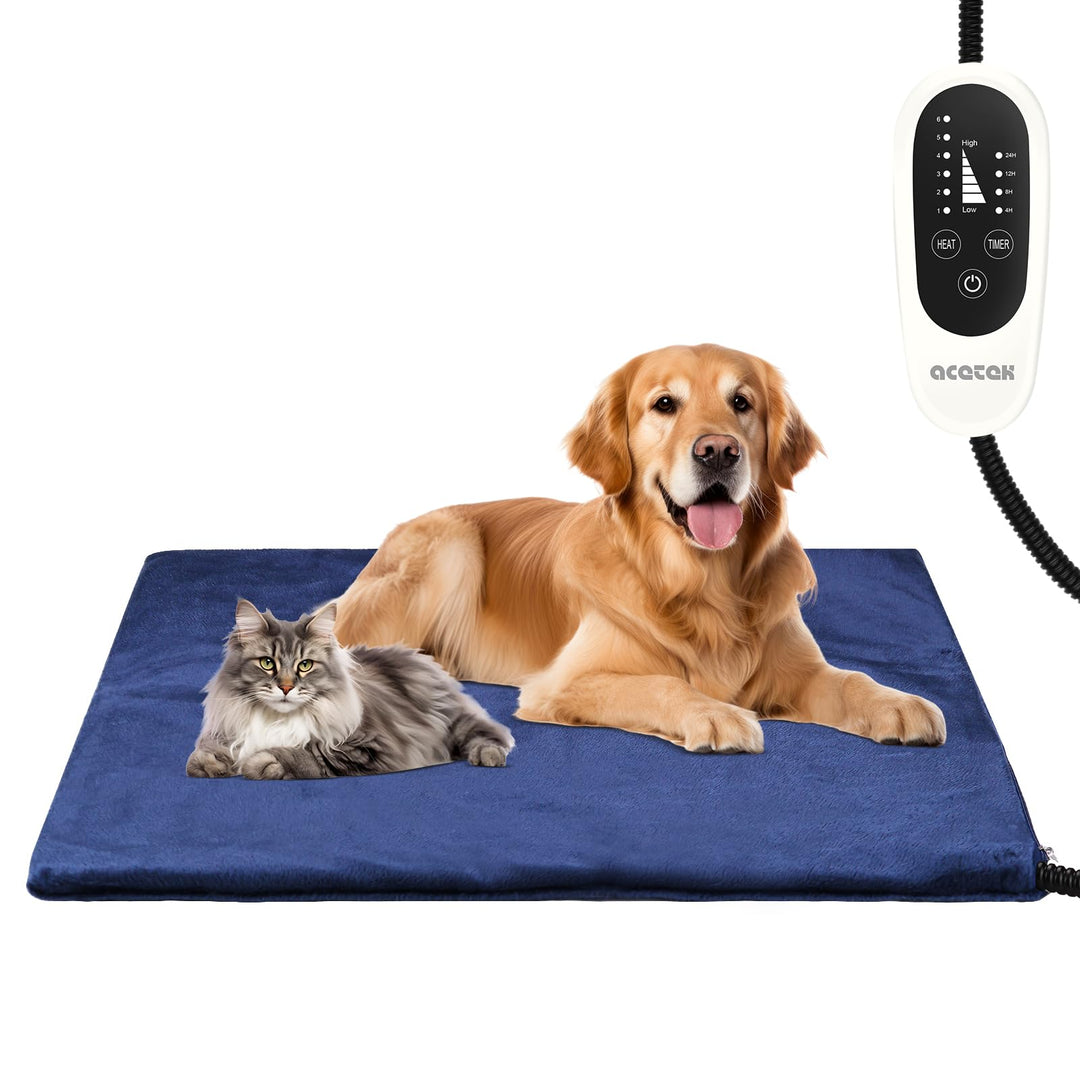 Haustier Heizdecke für Gross Hund, Katze Heizkissen mit Timing & Temperatur Einstellbar Heizmatte fü
