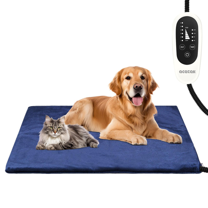 Haustier Heizdecke für Gross Hund, Katze Heizkissen mit Timing & Temperatur Einstellbar Heizmatte fü
