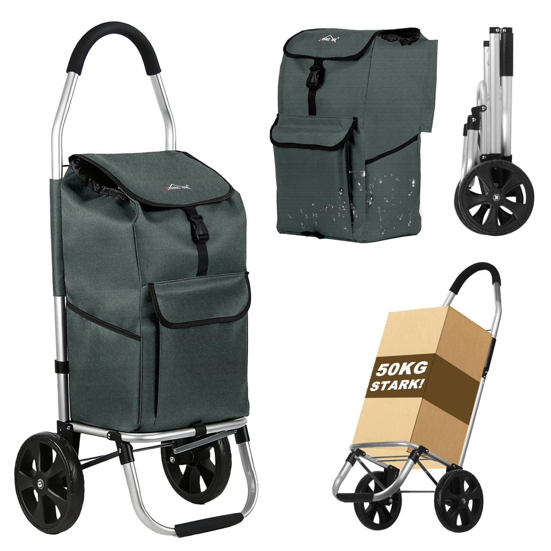 Einkaufstrolley, HOMELUX klappbar, Stabiler Einkaufswagen, grosse Kapazität 41 L, multifunktional, H
