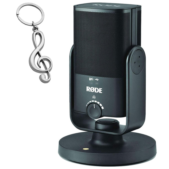 Rode NT-USB-Mini USB Mikrofon + keepdrum Notenschlüssel Anhänger NT-USB Mini + Schlüsselanhänger, NT