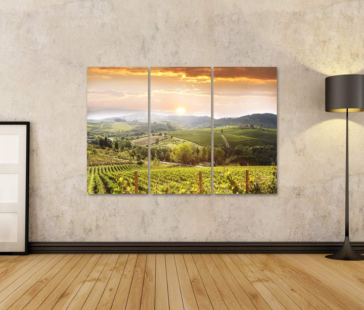 islandburner Bild auf Leinwand Chianti Weinberg Landschaft In Der Toskana Italien Bilder Wandbilder