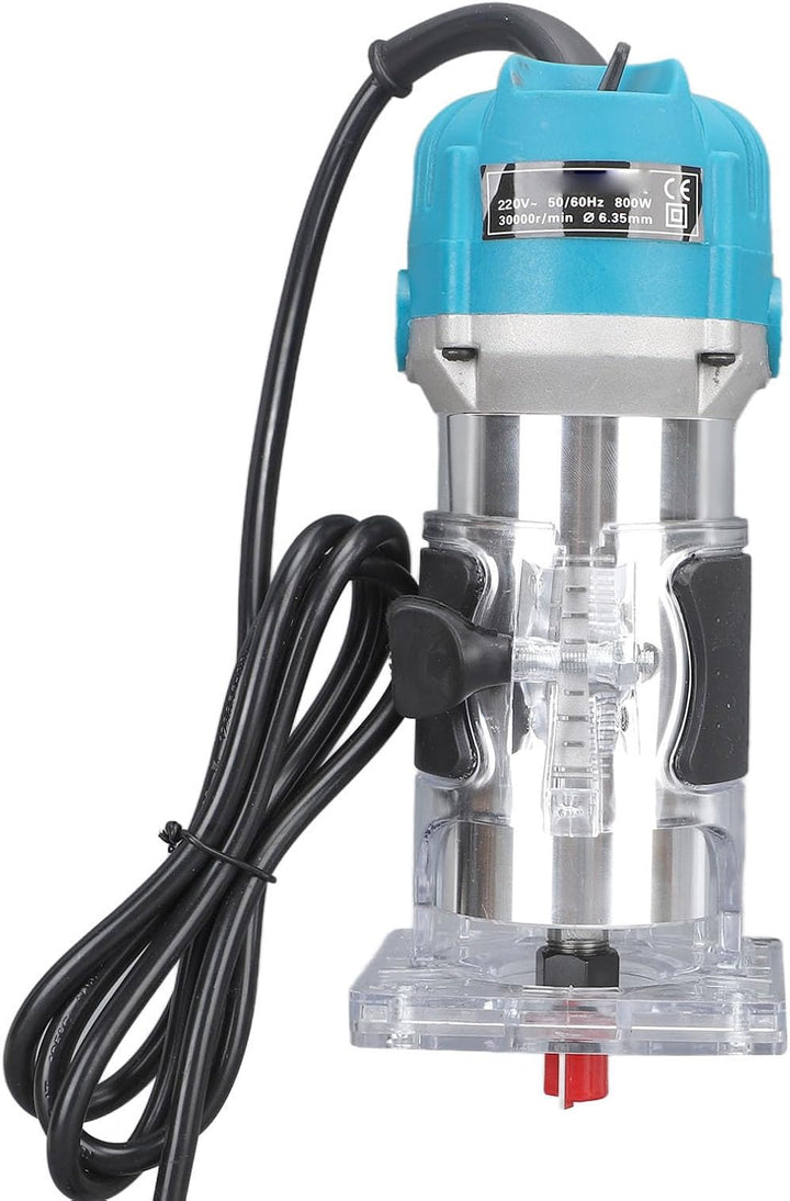 800W Kompakt Elektro Holzschneider Oberfräse, 6,5 Ampere Motor, Holzfräse mit Linearer Führungsschie