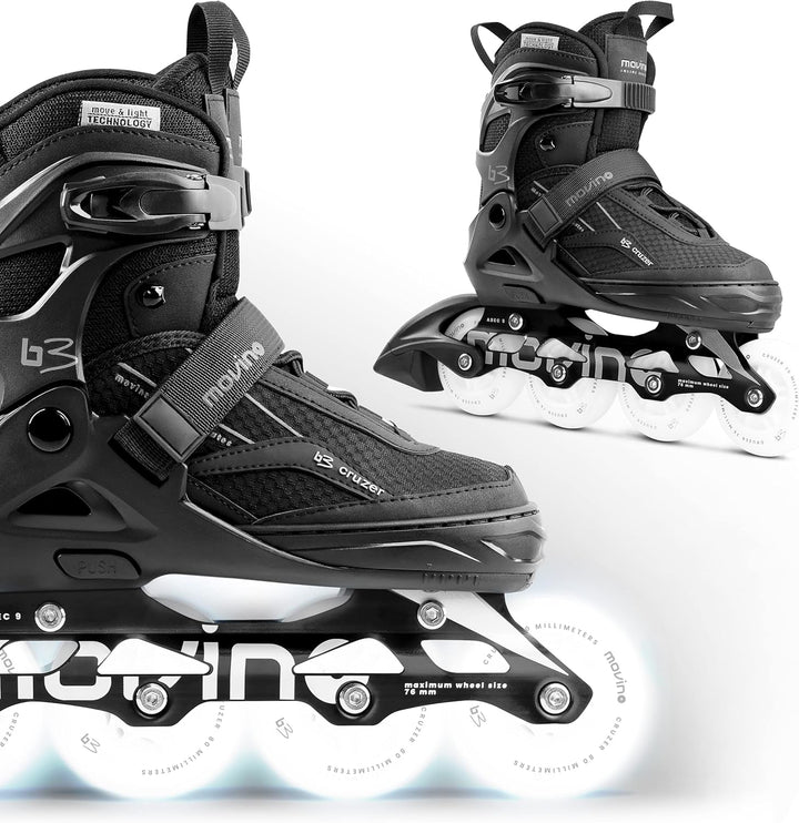 Movino Inline Skates | Cruzer B2/B3/Two | Verstellbare Rollschuhe | Damen Mädchen Jungen Inliner | I