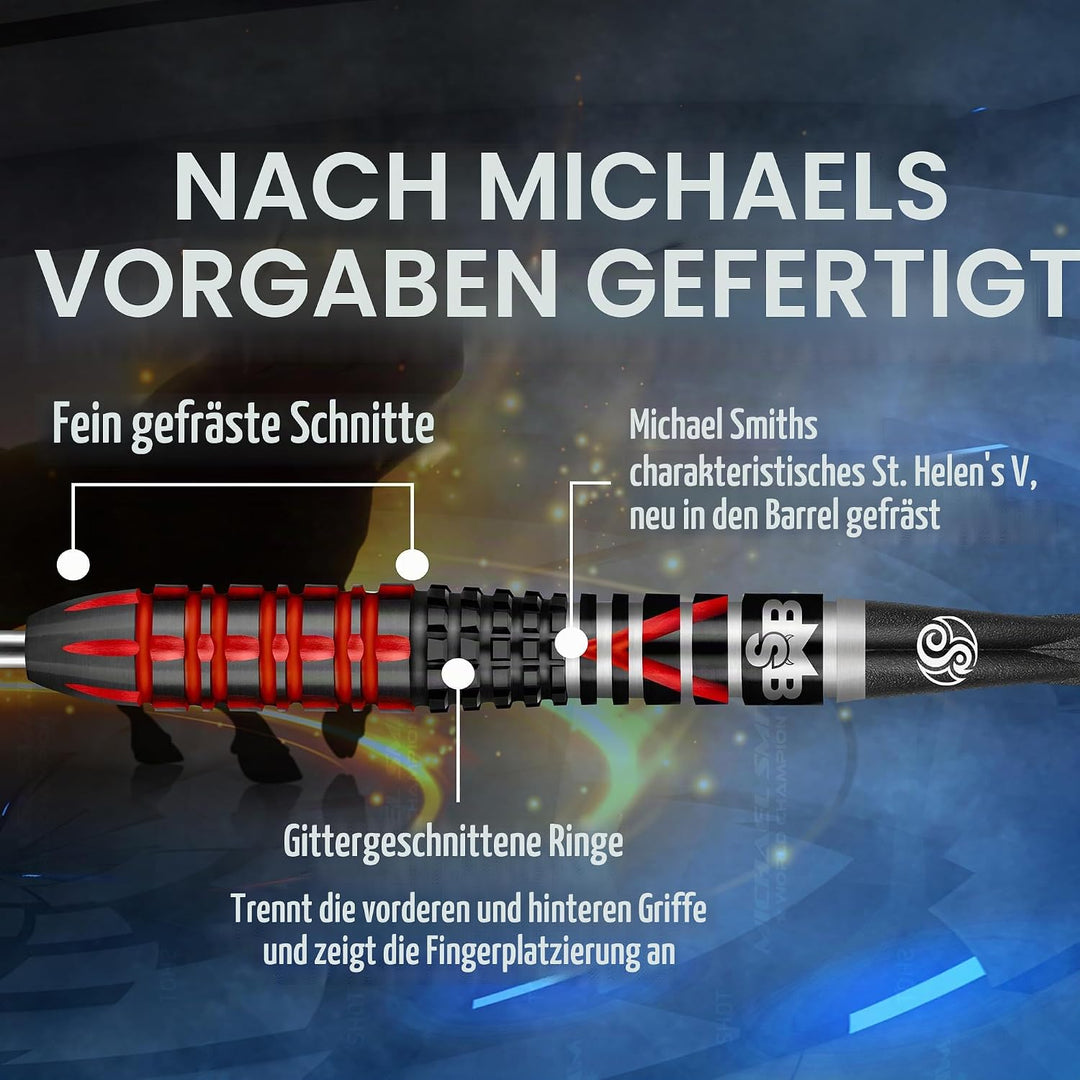 Shot! Steel Darts Michael Smith Bully Boy Tenacious 90% Tungsten Steeltip Darts Steeldart Hochwertig