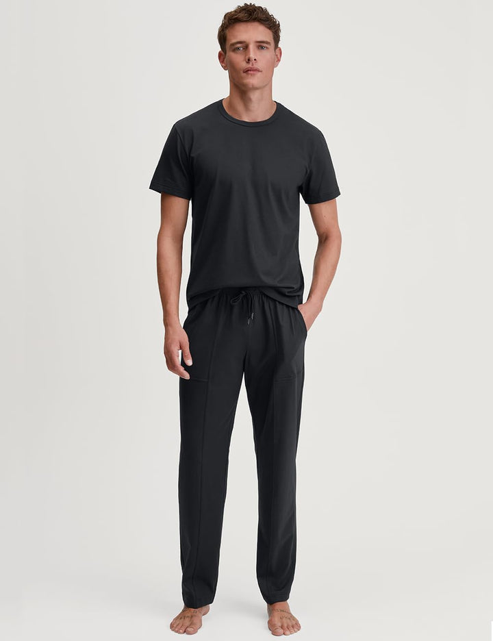 Calida Herren RMX Sleep Leisure T-Shirt 52-54 Schwarz, 52-54 Schwarz
