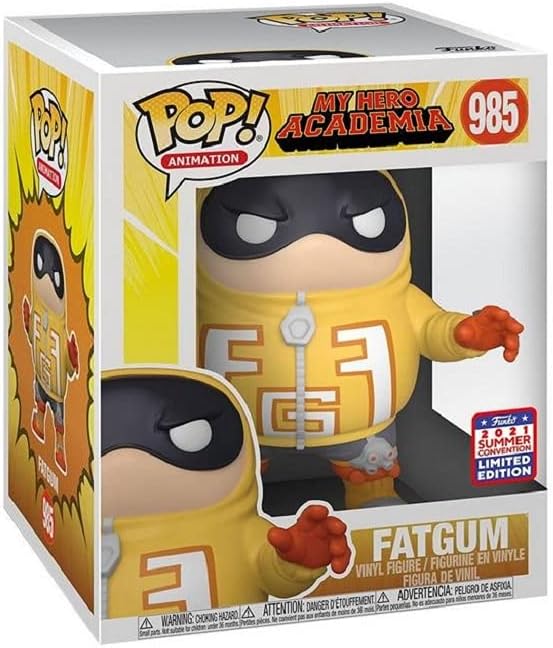 Funko Pop! Super: My Hero Academia Fatgum 2021 FunKon Exclusive Summer Shared 985 6 Inch Figure, Meh