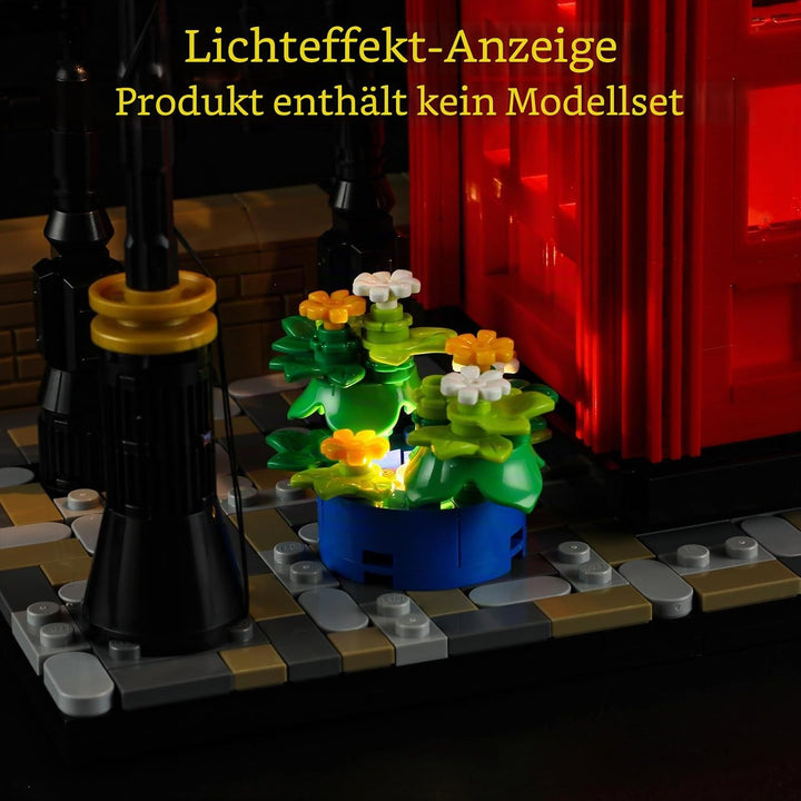 GEAMENT LED Licht-Set Kompatibel mit Lego Rote Londoner Telefonzelle (Red London Telephone Box) - Be