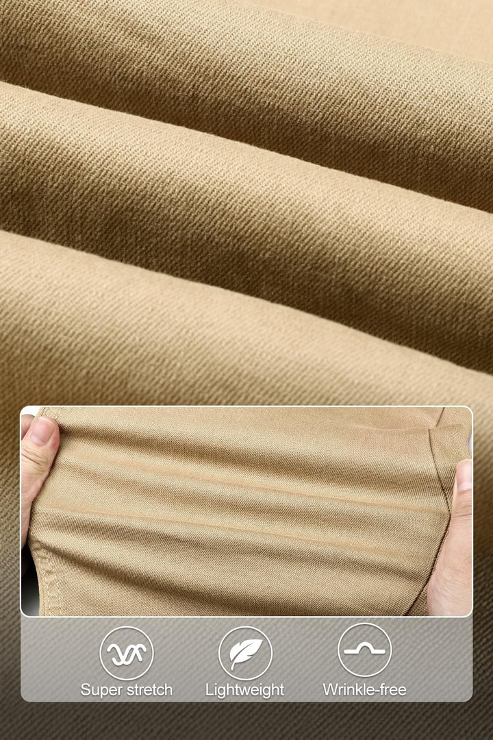 Skinny Jeans Herren Slim Fit Super Stretch Denim Hose Tapered 4 Seasons Herrenjeans, 28W / 30L Khaki