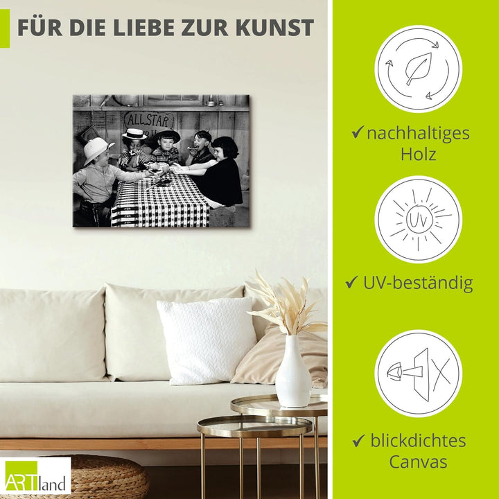 ARTland Leinwandbilder Wandbild Bild auf Leinwand 80 x 60 cm Wanddeko Film TV Kino Gang Gruppe Kinde
