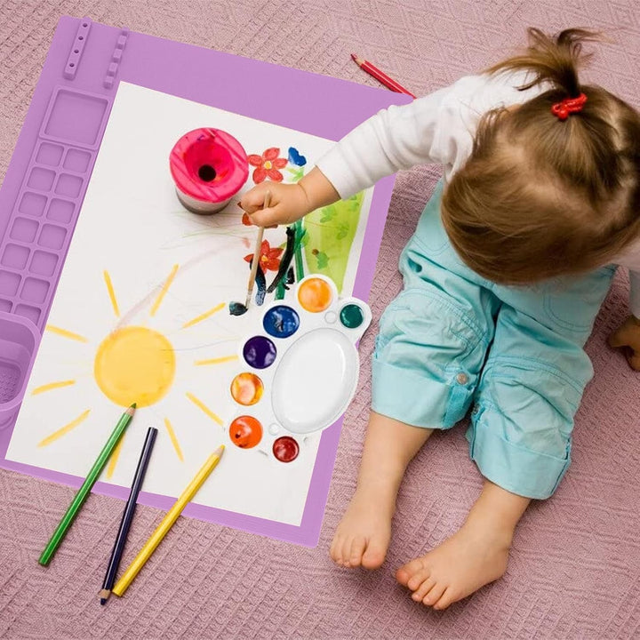 Mumusuki Silikon-Malmatte für Kleinkinder für DIY-Briefpapier für Kreatives Zubehör mit Kunstmatte,