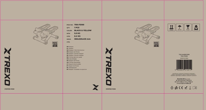 XTREXO Fitness Stepper für Zuhause | Einstellbare Pedalhöhe und Widerstand, Gut ablesbares Display,